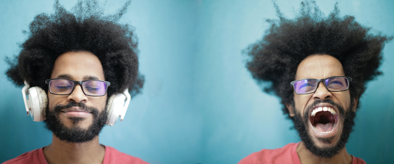 Same man chilling then yelling